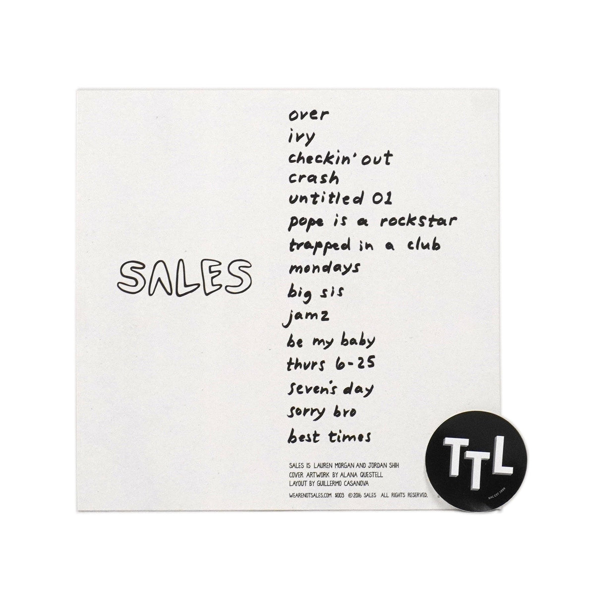 SALES: SALES (Colored Vinyl) Vinyl LP