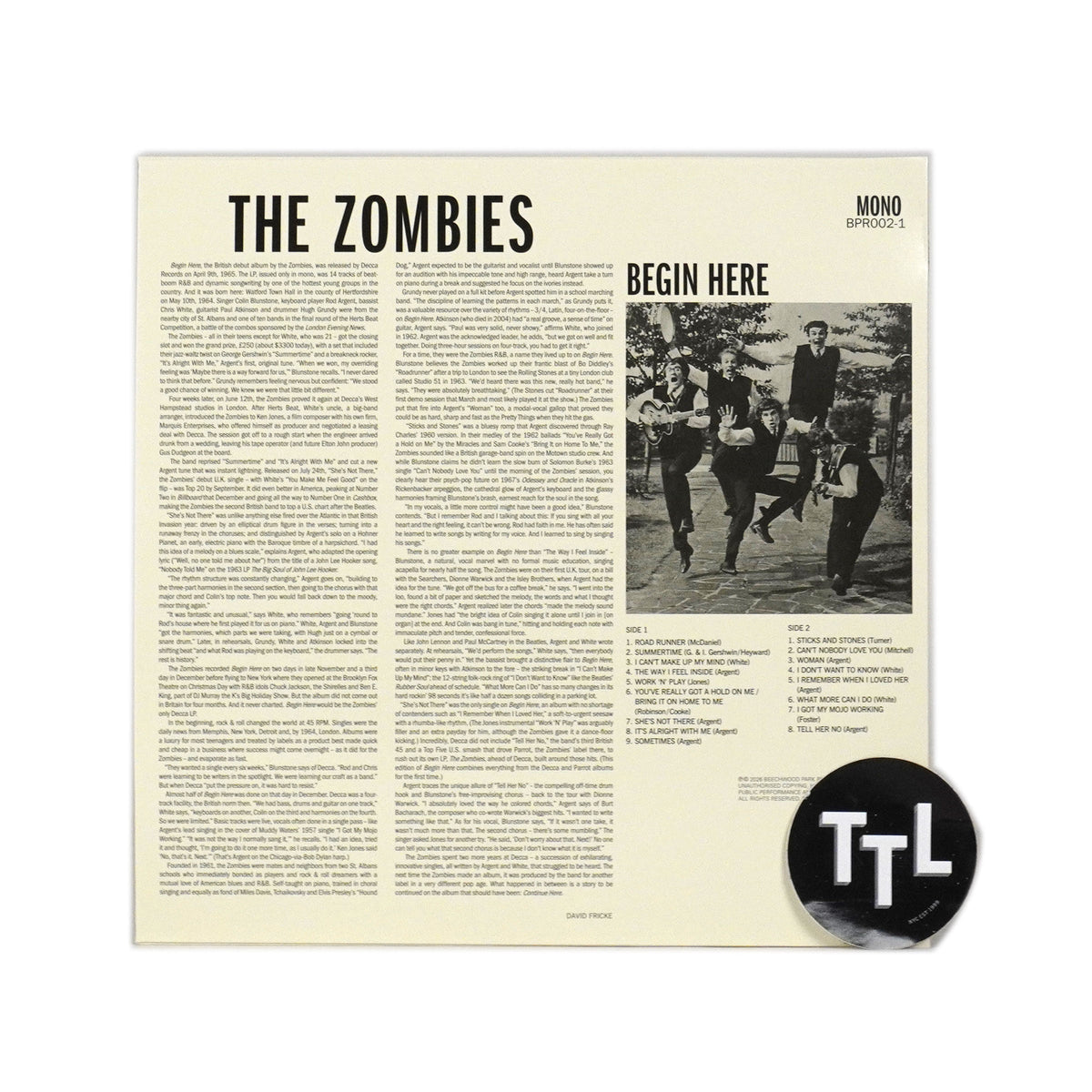The Zombies: Begin Here (Indie Exclusive Colored Vinyl, Mono) Vinyl LP