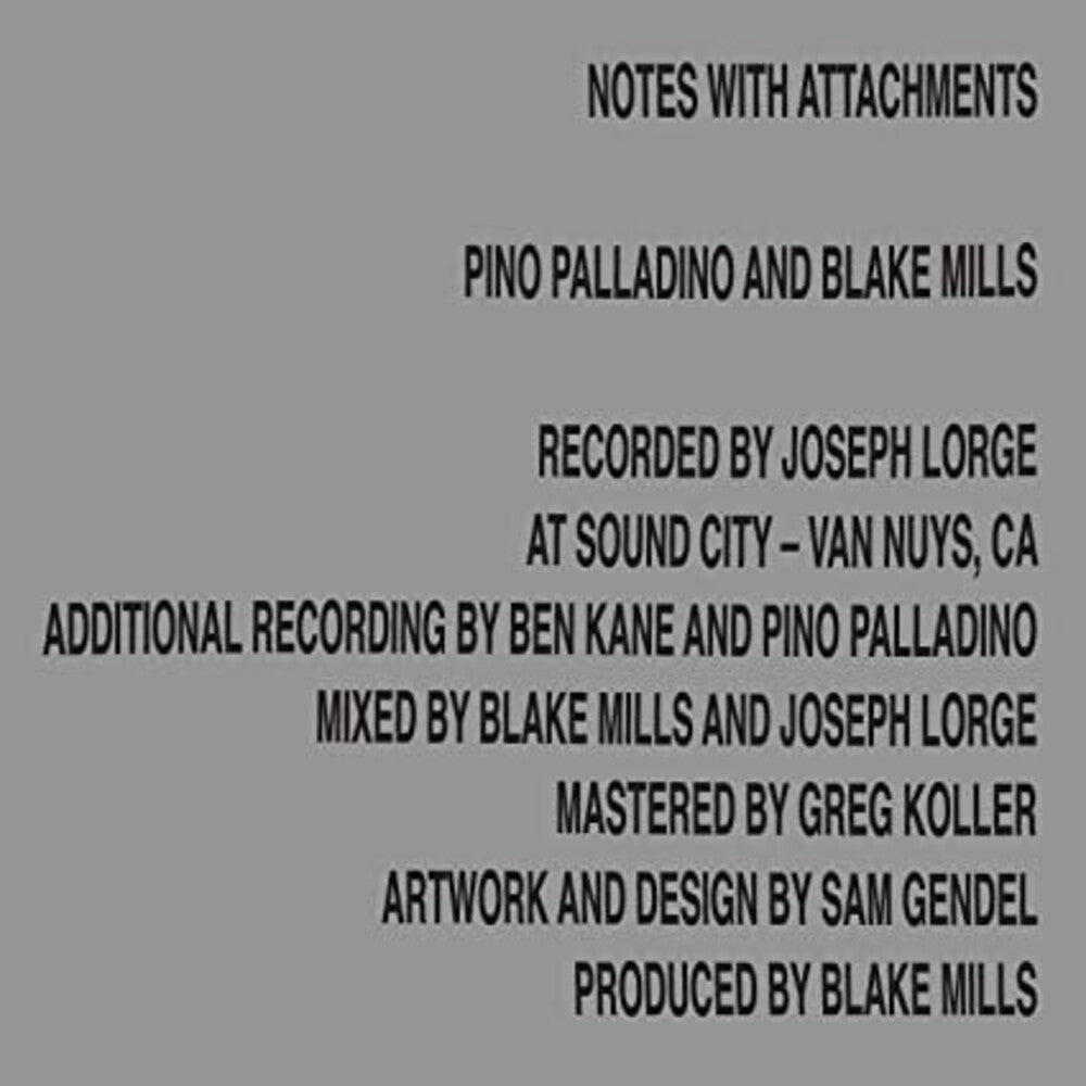 Pino Palladino and Blake Mills- Notes With Attachments [LP] (Vinyl) [ vinyl ]