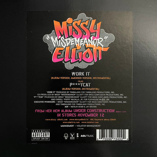 Missy Elliott - Work It / P***ycat (Secondhand Vinyl) [ vinyl ]