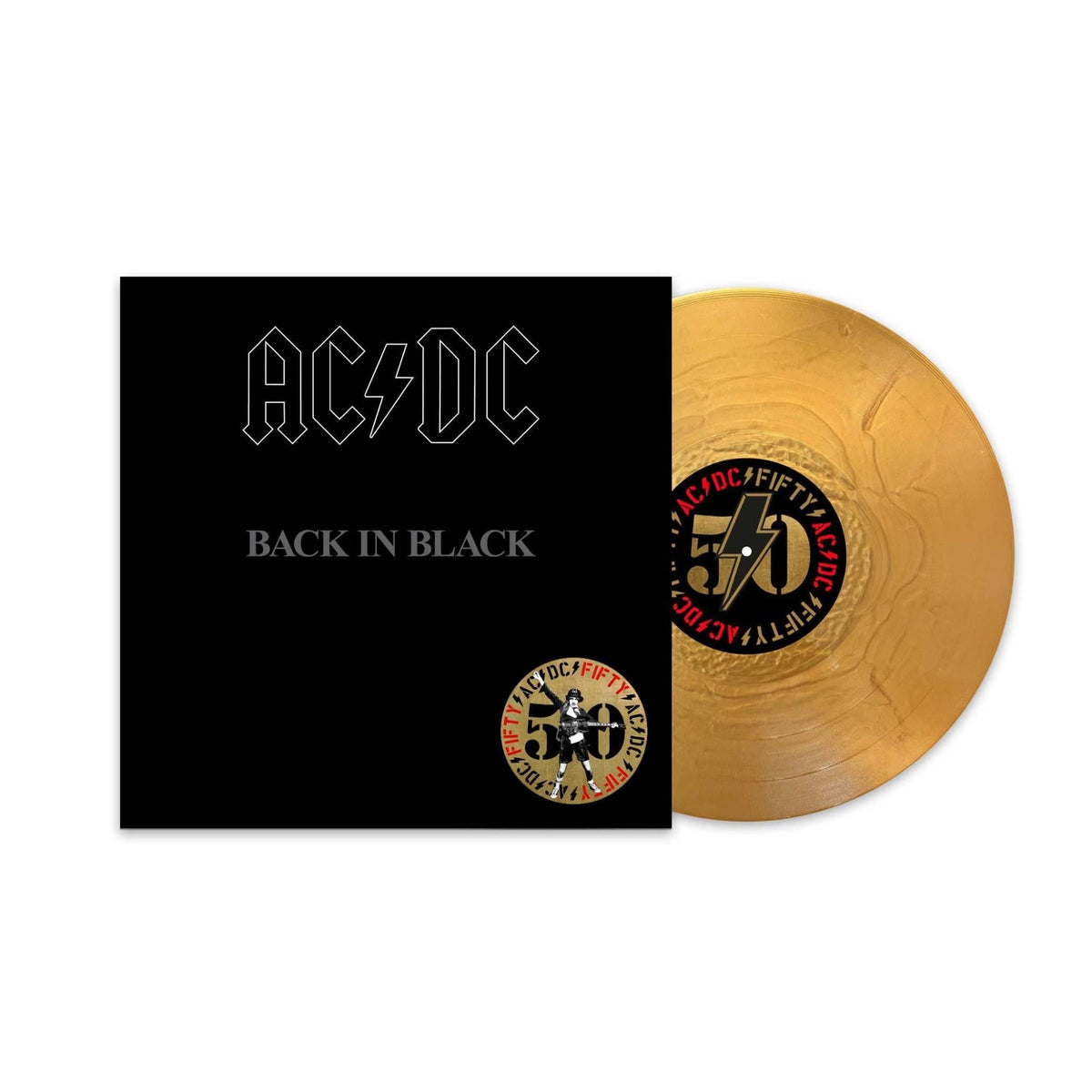 AC/DC - Back In Black - Gold Vinyl LP Record [ vinyl ]