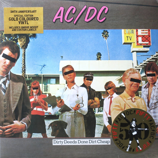 AC/DC - Dirty Deeds Done Dirt Cheap - Gold Vinyl LP Record [ vinyl ]