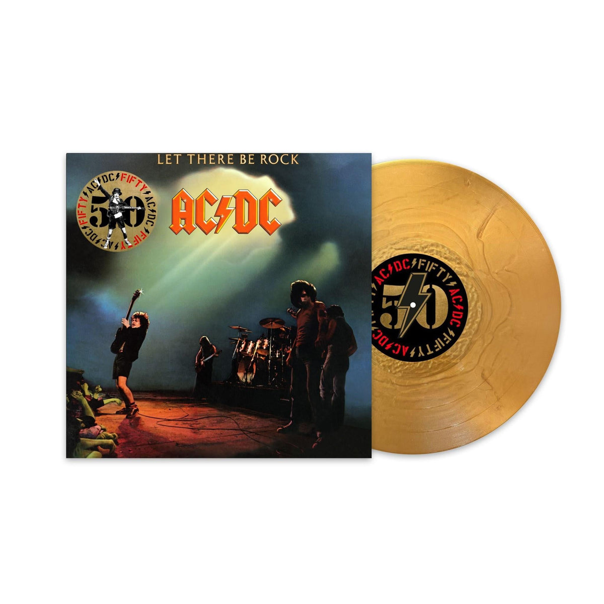 AC/DC - Let There Be Rock- Gold Vinyl LP Record [ vinyl ]