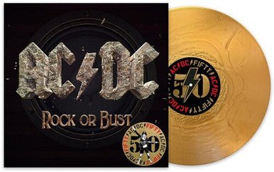 AC/DC – Rock Or Bust - 50th Anniversary Gold Vinyl LP Record [ vinyl ]