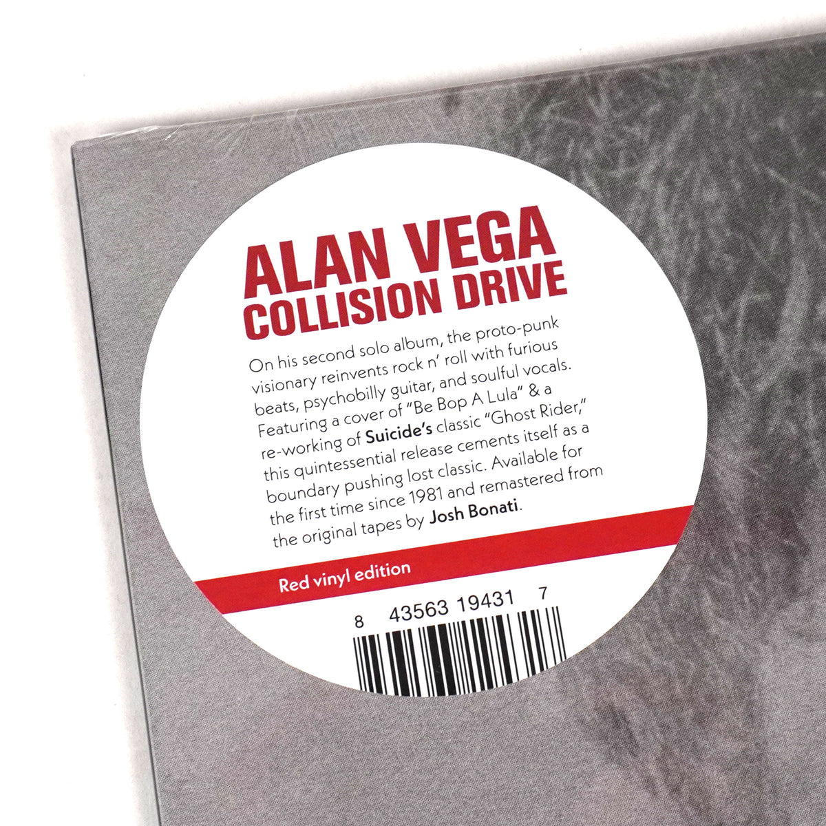 Alan Vega: Collision Drive (Colored Vinyl) Vinyl LP