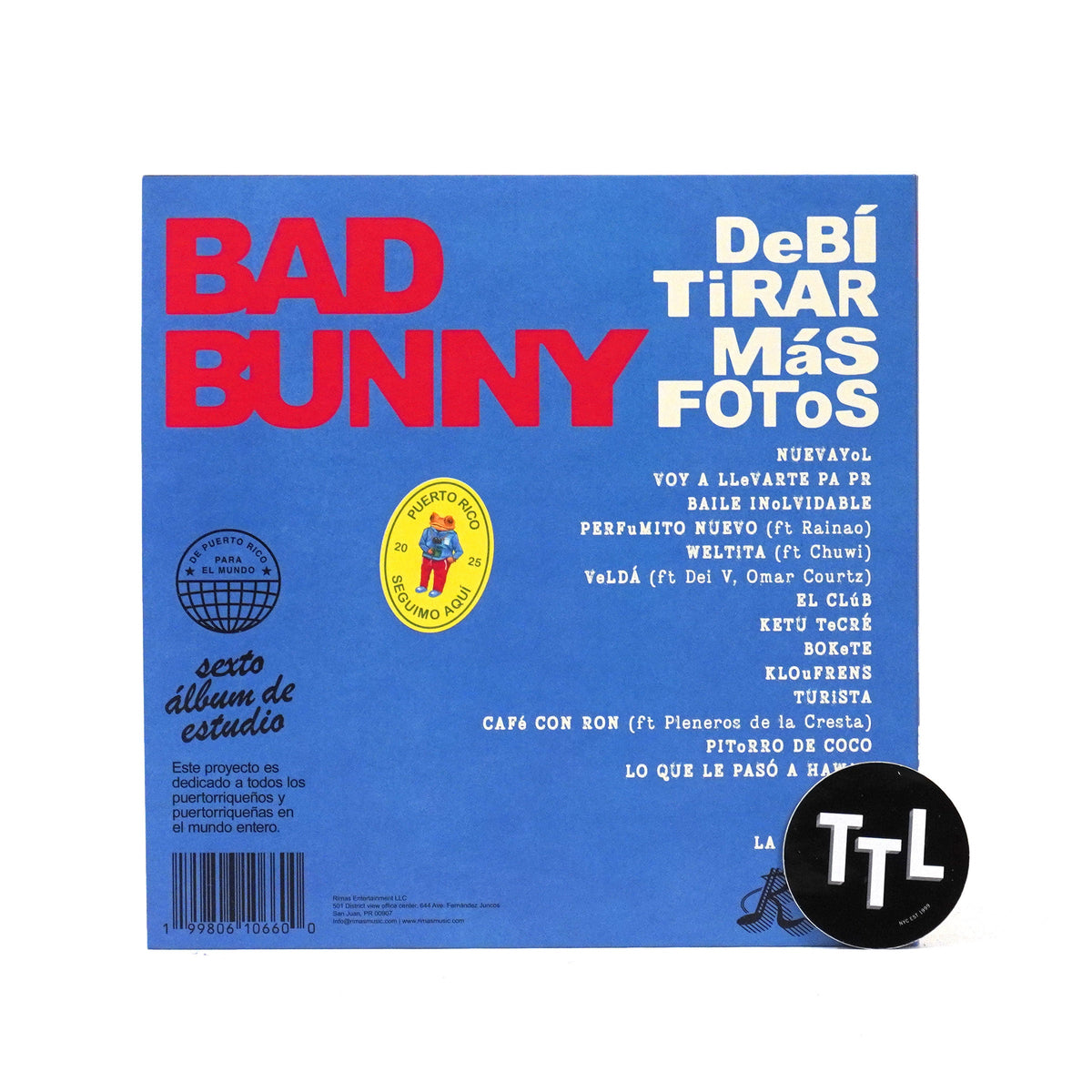 Bad Bunny: Debi Tirar Mas Fotos (Colored Vinyl) Vinyl 2LP