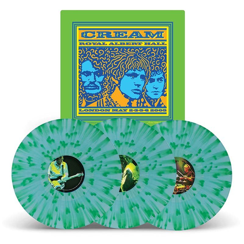 Cream - Live Royal Albert Hall London May 2-3-5-6 2005 (20th Anniversary Edition) - Blue &  green Splatter Vinyl LP Record [ vinyl ]