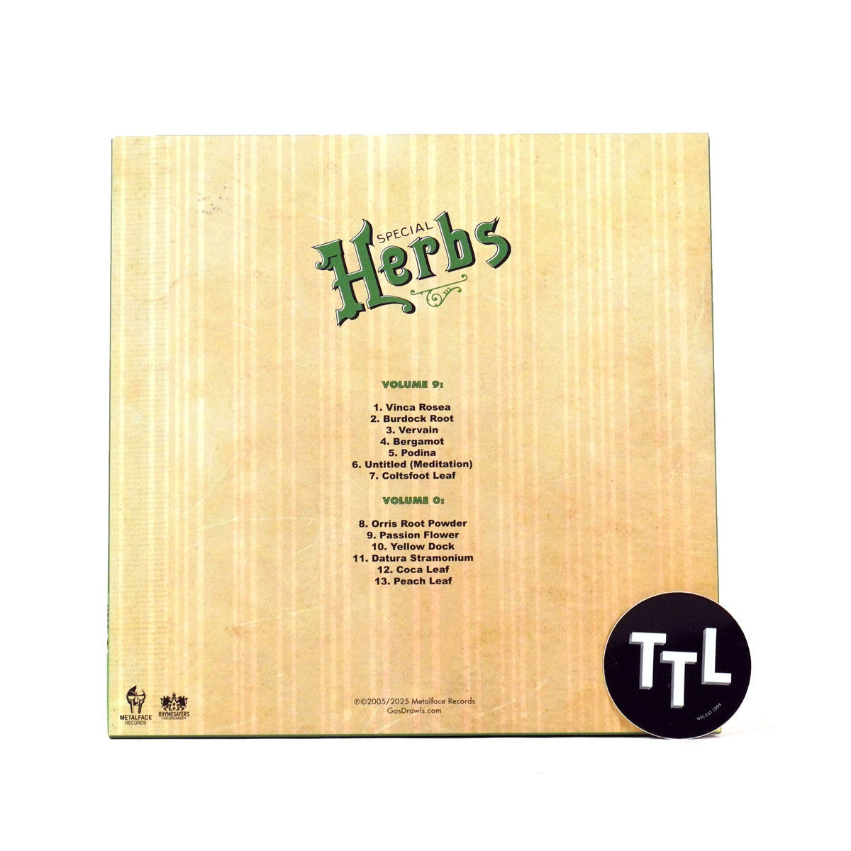 MF Doom: Special Herbs Volumes 9&0 (Colored Vinyl) Vinyl 2LP
