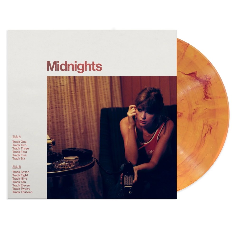 Taylor Swift - Midnights - Blood Moon Orange Vinyl LP Record [ vinyl ]