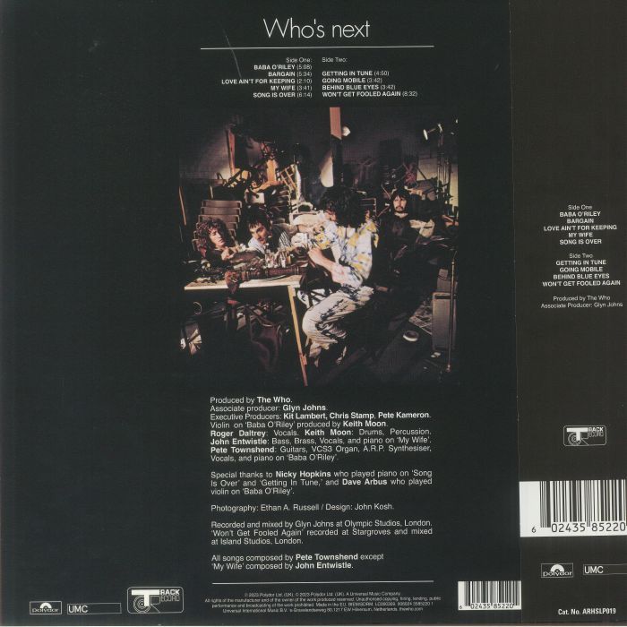 The Who - Who's Next (50th Anniversary - Half Speed Master) - Vinyl LP Record [ vinyl ]