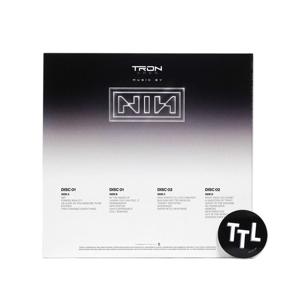 Nine Inch Nails: TRON - Ares Soundtrack (Colored Vinyl) Vinyl 2LP