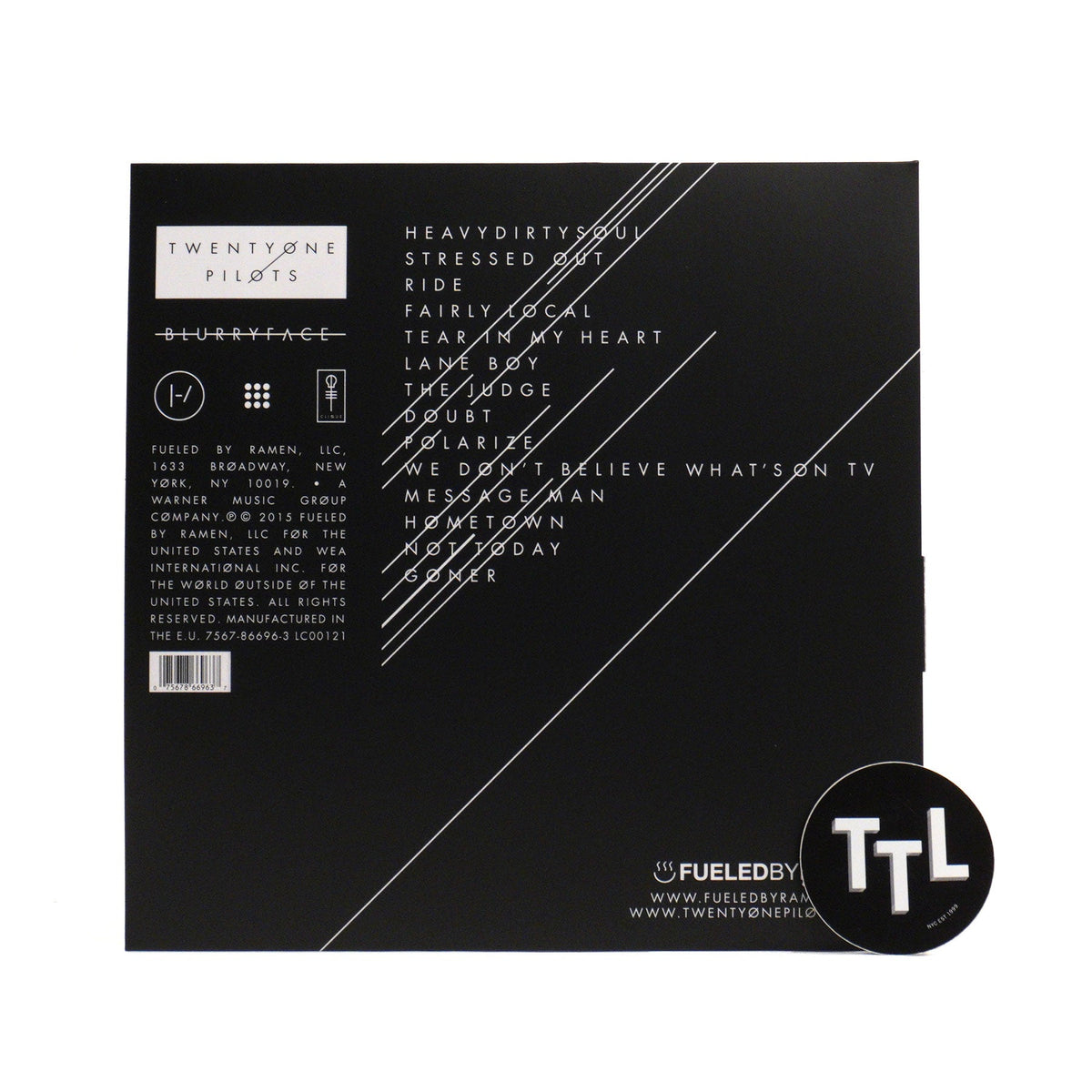 Twenty One Pilots: Blurryface (Silver Colored Vinyl) Vinyl LP